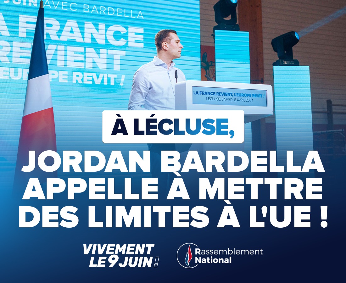 À Lécluse, Jordan Bardella appelle à mettre des limites à l’UE !