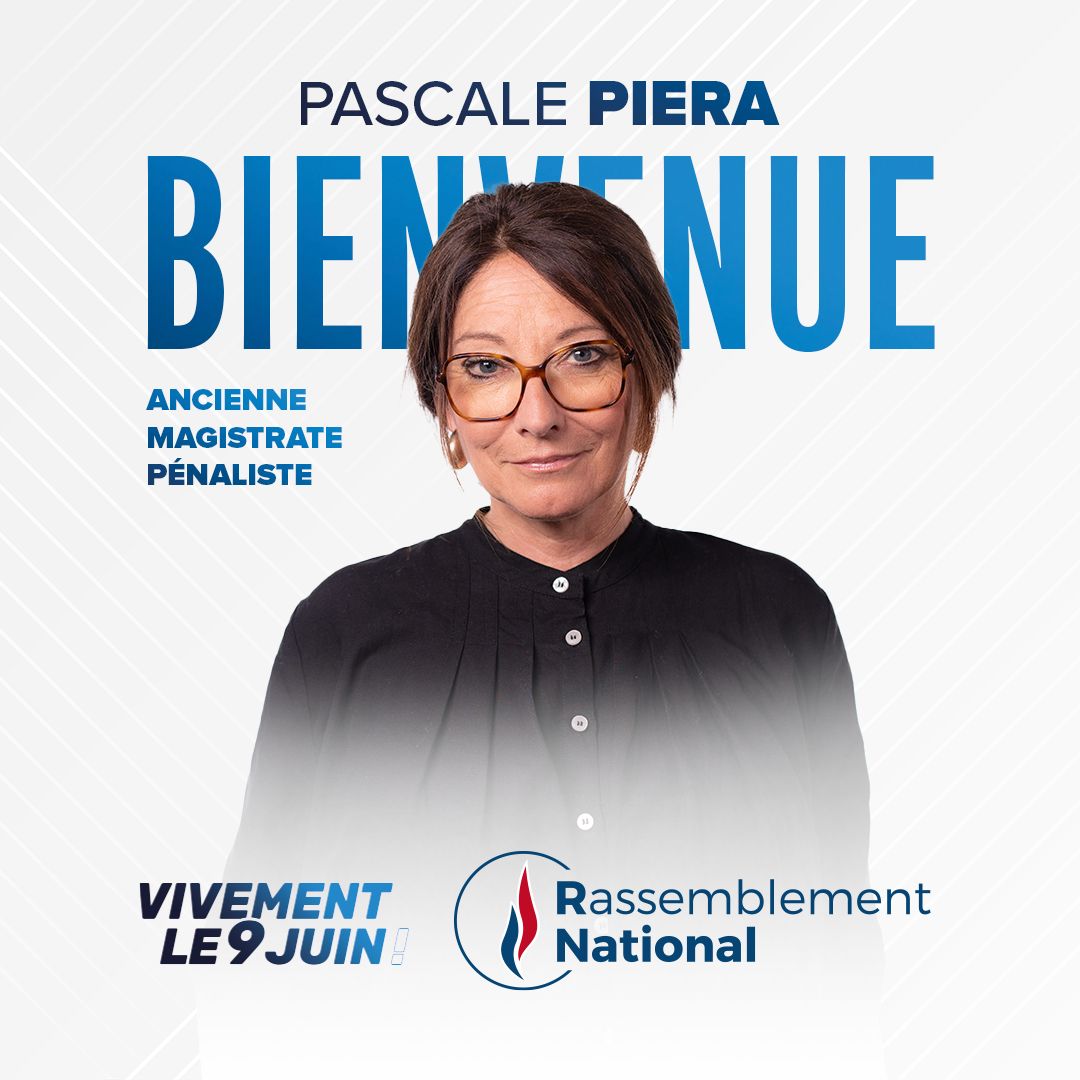 Pascale Piera, magistrate pénaliste, rejoint Jordan Bardella pour les européennes !